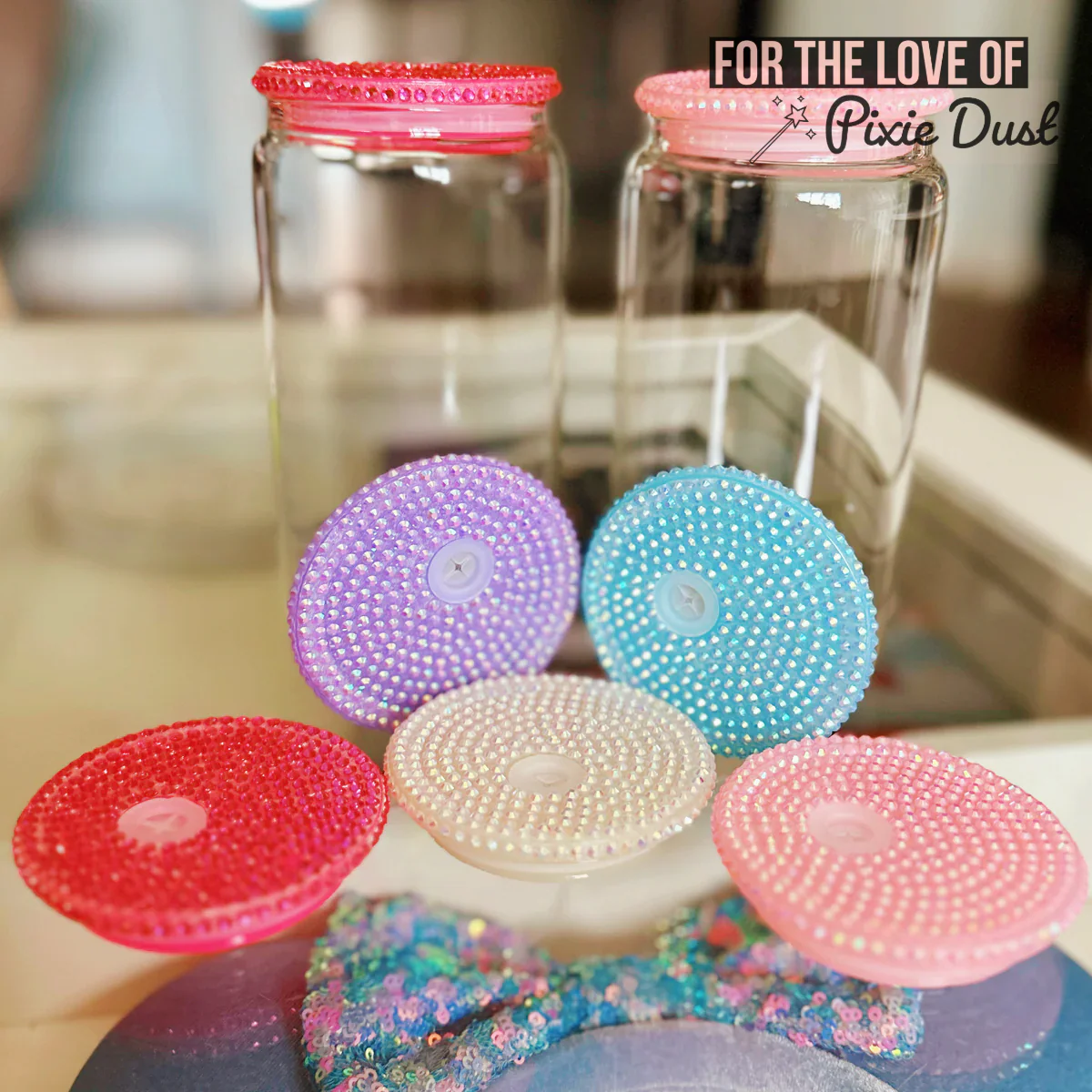 Bling 16 oz Glass Can Lids