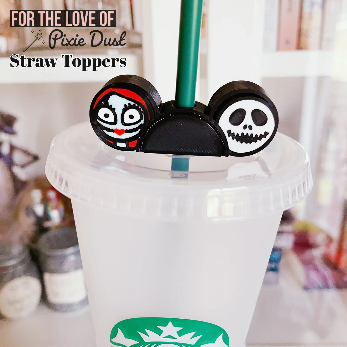 Jack and Sally Straw Buddy