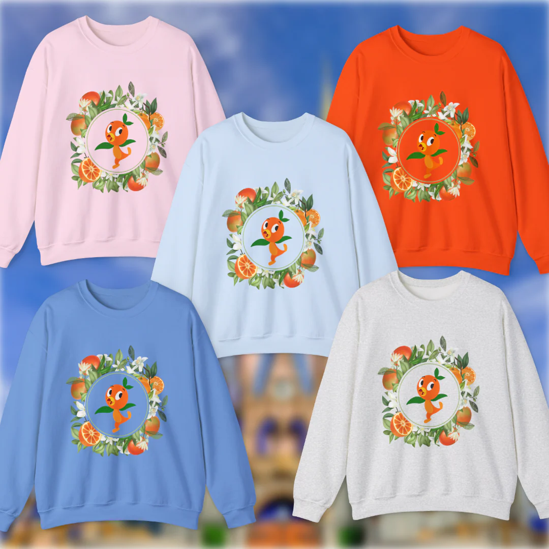 Orange Bird Unisex Heavy Blend Crewneck Sweatshirt